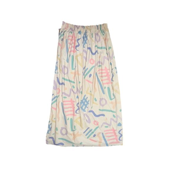 Pair Rare Memphis Core Custom Pleated Drapes Curtains Retro 80s Pop Art Print 2 - Picture 1 of 12